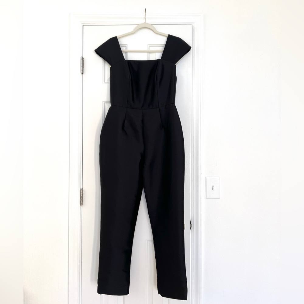 Alexia Maria Silk Wool Bow Jumpsuit - NWT - Size 8